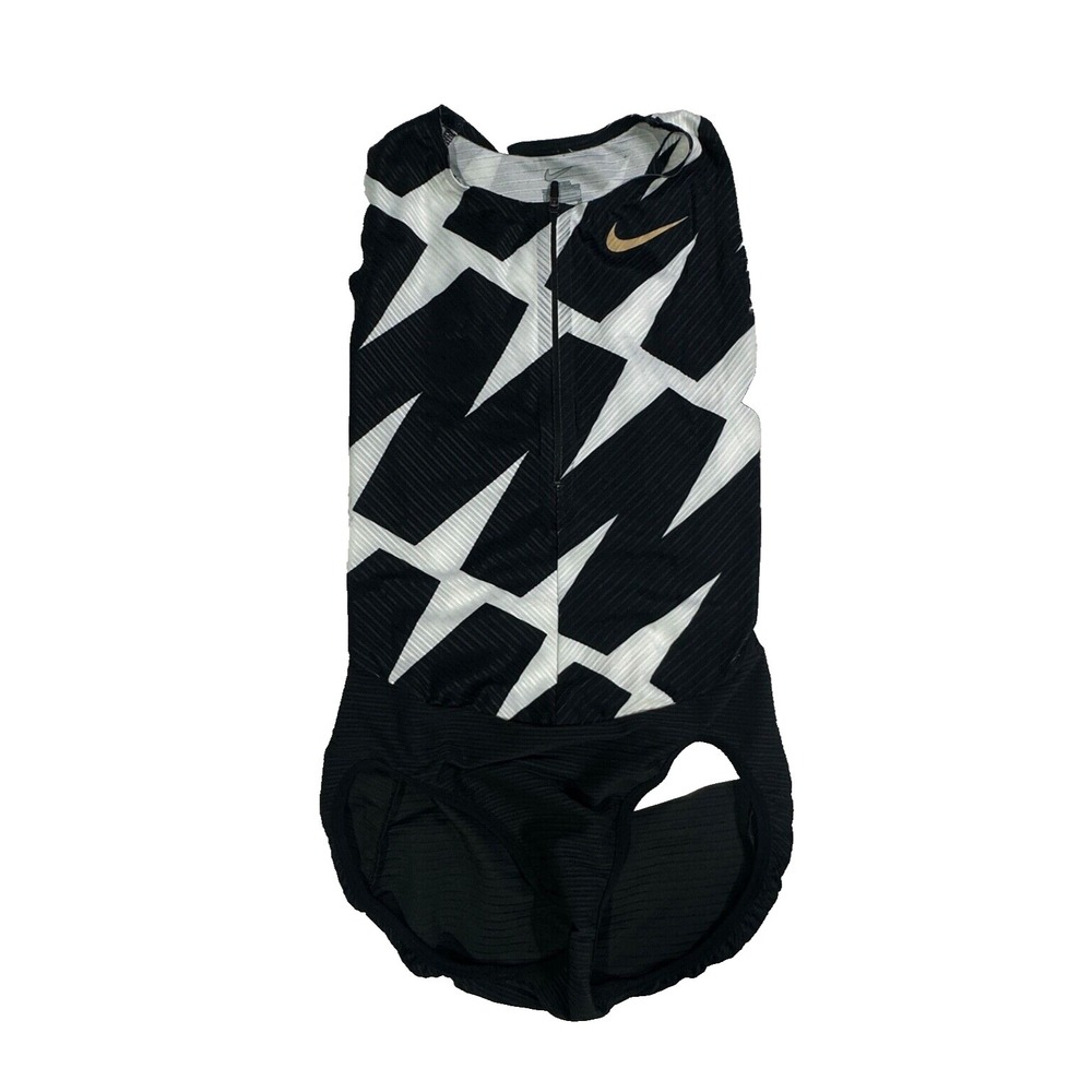 Nike Elite Pro Speedsuit Black Track Tank Unitard Women CI1002-077 Medium